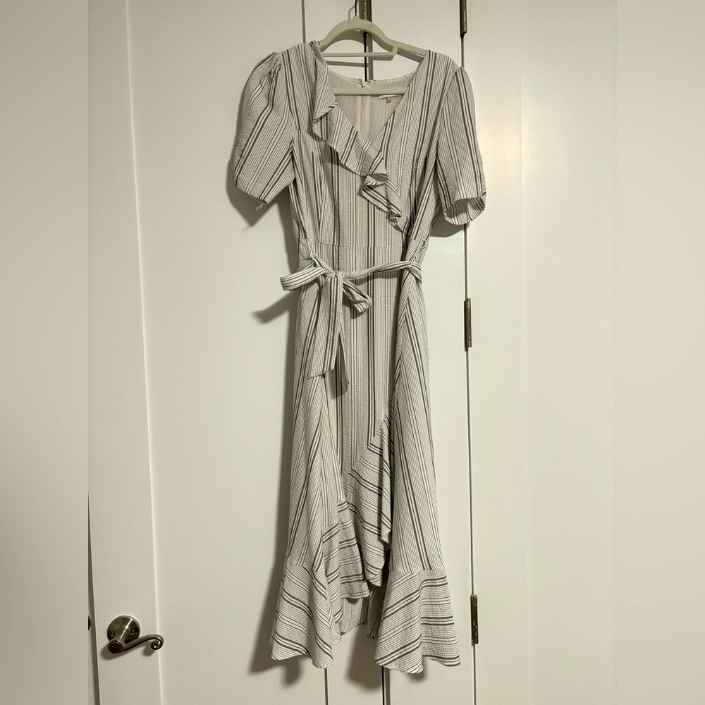 Calvin Klein v-neck summer flare dress